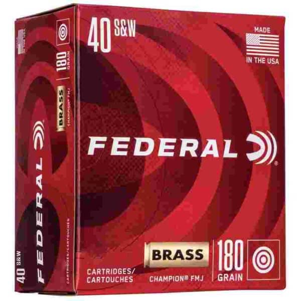 Federal Champion Handgun Ammunition .40 S&W 180gr FMJ 1000 fps 400/ct (Bulk Box)