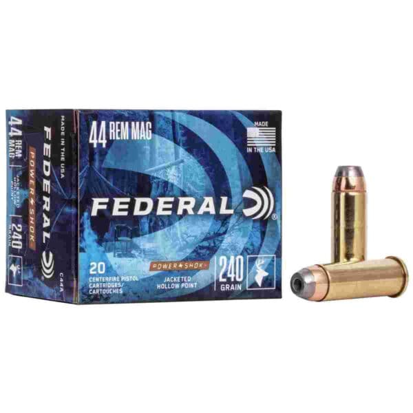 Federal Power-Shok Handgun Ammunition .44 Mag 240 gr JHP 1230 fps 20/box