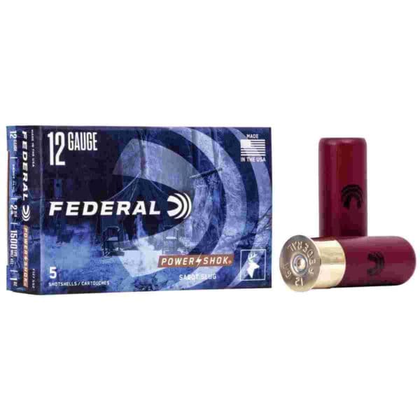 Federal Power-Shok Sabot Slug 12 ga 2 3/4" MAX 1 oz Slug 1500 fps - 5/box