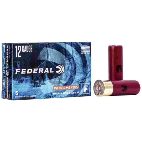 Federal Power-Shok Rifled Slug 12 ga 2 3/4" MAX 1 1/4 oz Slug 1520 fps - 5/ct