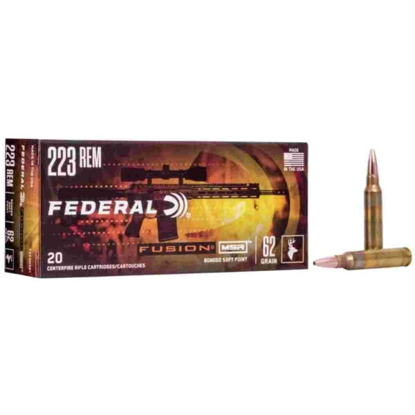 Federal Fusion Rifle Ammunition .223 Rem 62 gr MSR 2750 fps 20/ct