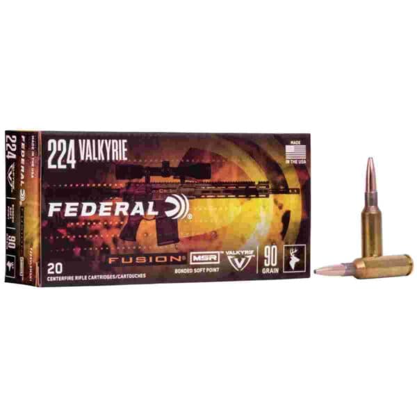 Federal Fusion Rifle Ammunition .224 Valkyrie 90 gr SP 2700 20/ct