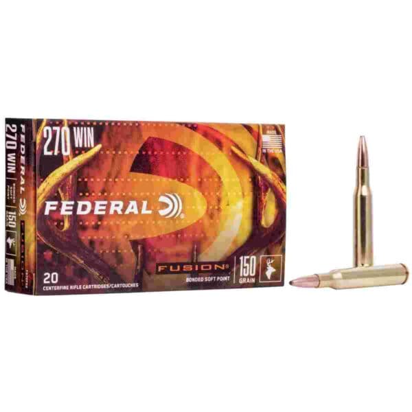 Federal Fusion Rifle Ammunition .270 Win 150 gr BTSP 2850 fps - 20/ct