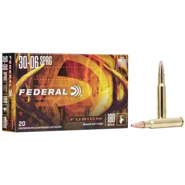 Federal Fusion Rifle Ammunition .30-06 Sprg 180 gr BTSP 2700 fps - 20/ct