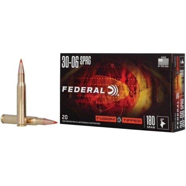 Federal Fusion Rifle Ammunition 30-06 Sprg 180gr PT 2700 fps 20/ct