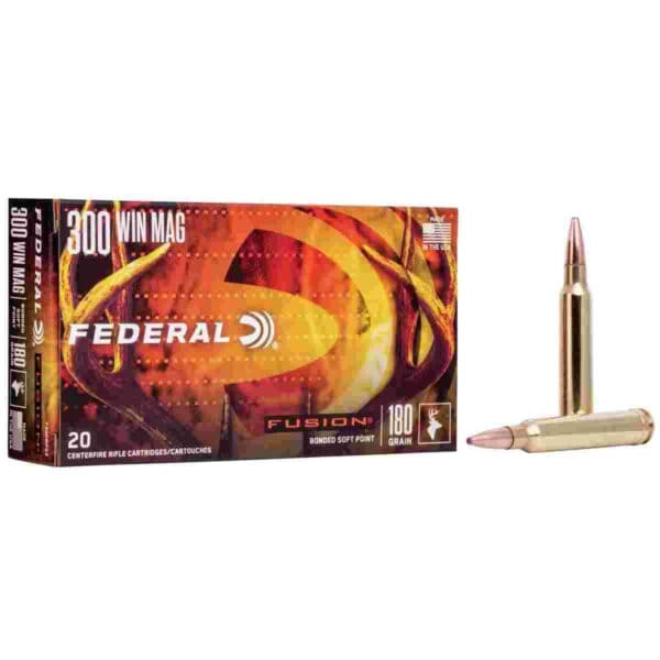 Federal Fusion Rifle Ammunition  .300 Win. Magnum 180gr Fusion 20/ct