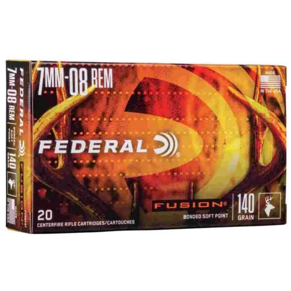 Federal Fusion Rifle Ammunition 7mm-08 Rem 140 gr BTSP 2850 fps - 20/ct