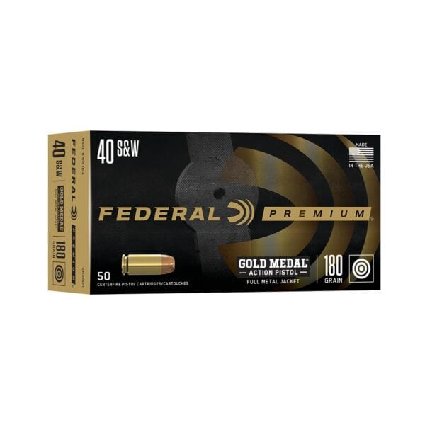 Federal Gold Medal Action Pistol .40 S&W 180gr FMJ 950 fps 50/ct