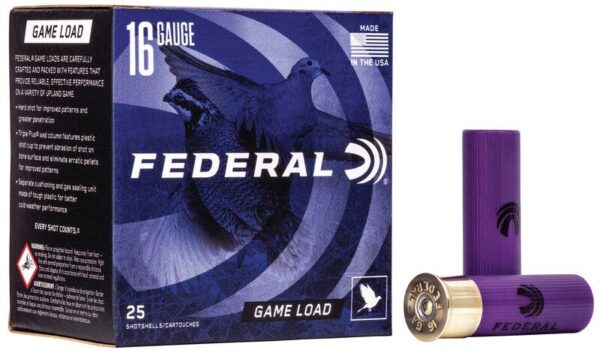 Federal Game Shok Shotshells 16ga 2-3/4" 1oz 1165 fps #7.5 25/ct