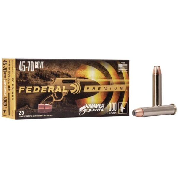 Federal Hammer Down Rifle Ammunition .45-70 Govt 300 gr SP 1850 fps 20/ct