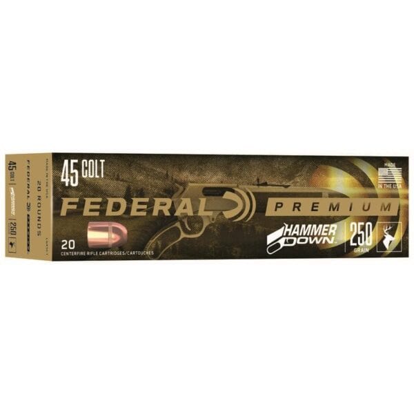 Federal Hammer Down Rifle Ammunition .45 Colt  250 gr SP 1025 fps 20/ct