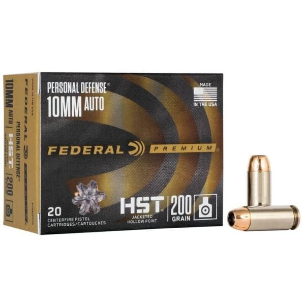 Federal Premium Personal Defense HST Handgun Ammunition 10mm AUTO 200 gr JHP 20/ct