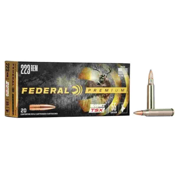 Federal Barnes TSX Rifle Ammunition .223 Rem 55gr 3200 fps 20/ct