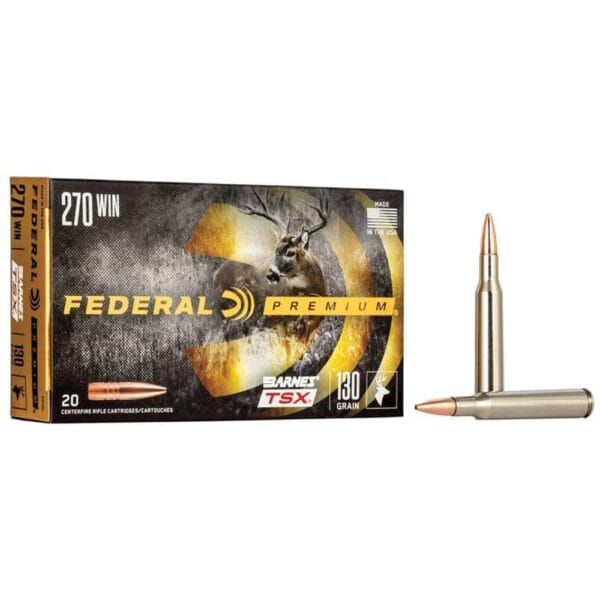 Federal Premium Triple-Shock X Rifle Ammunition .270 Win 130 gr HP 3060 fps - 20/ct