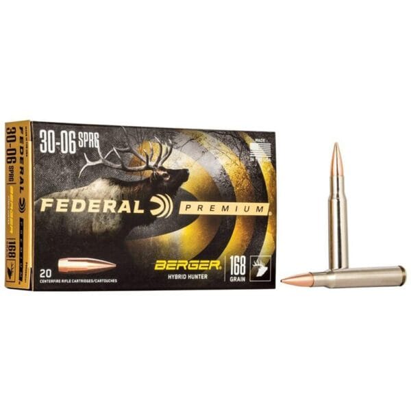 Federal Classic Hunter Berger Hybrid Rifle Ammunition .30-06 Sprg 168 gr BTHP 2800 fps 20/ct