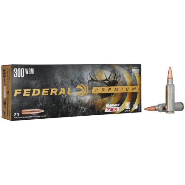 Federal Barnes TSX Rifle Ammunition .300 WSM 180gr 2980 fps 20/ct