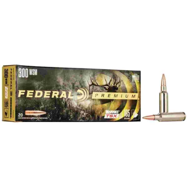 Federal Barnes TSX Rifle Ammunition .300 WSM 165gr 3150 fps 20/ct