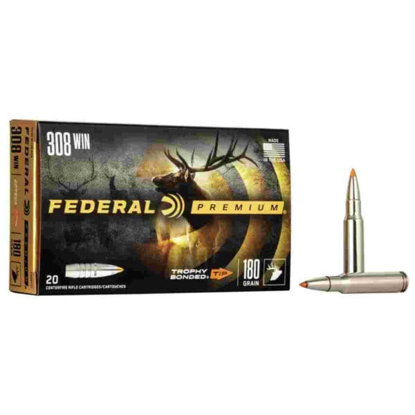 Federal Premium Vital-Shok Rifle Ammunition .308 Win 180 gr TBT 2620 fps - 20/ct