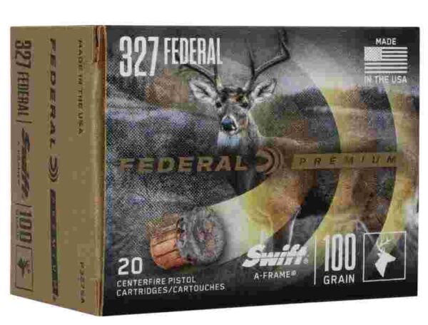 Federal Swift A-Frame Handgun Ammunition .327 Fed Mag 100gr JHP 1500 fps 20/ct