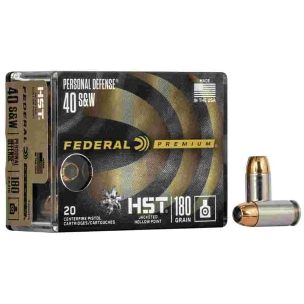 Federal Premium Personal Defense HST Handgun Ammunition  .40 S&W 180gr 1010fps HST - 20/Box