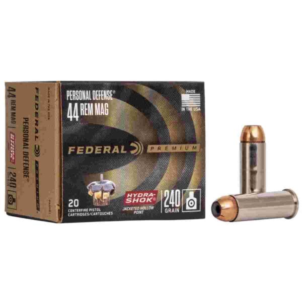 Federal Premuim Personal Defense Handgun Ammunition .44 Mag 240 gr JHP 1210 fps 20/box