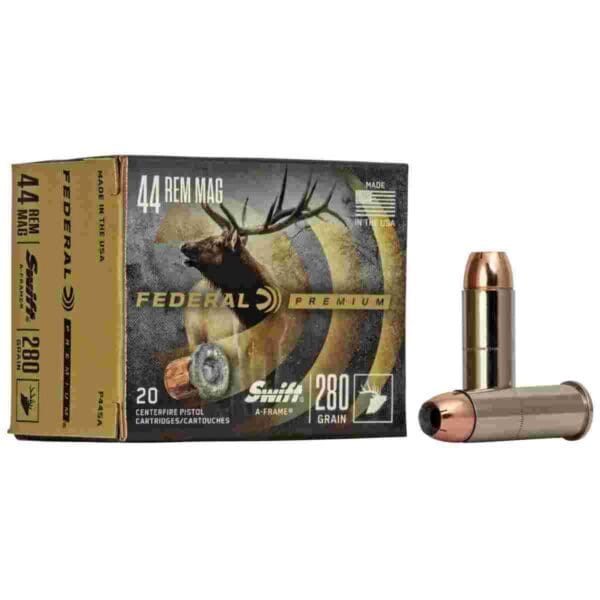 Federal Premium Vital-Shok Handgun Ammunition .44 Mag 280 gr SAF 1170 fps 20/box