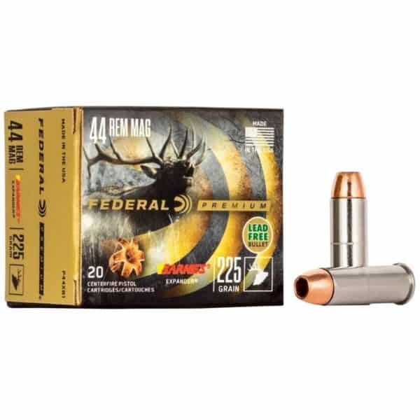 Federal Premium Vital-Shok Handgun Ammunition .44 Mag 225 gr BXP 1280 fps 20/box