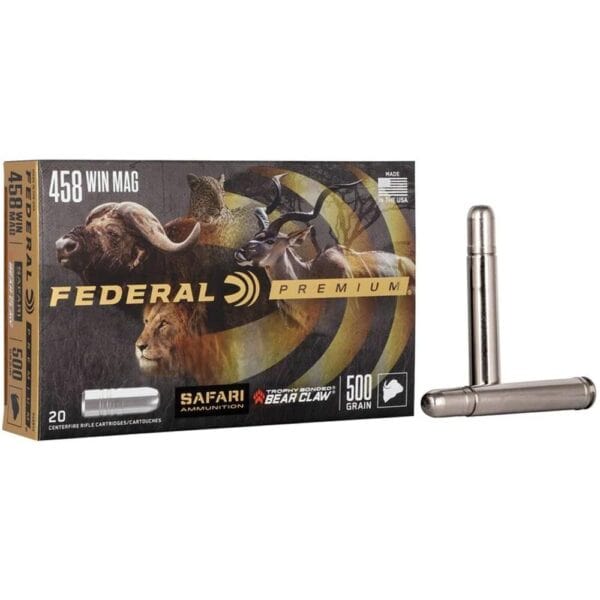 Federal Premium Cape-Shok Rifle Ammunition .458 Win Mag 500 gr TBBC 2090 fps - 20/ct