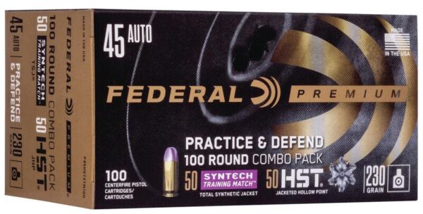 Federal Practice & Defend HST/Syntech Combo .45 ACP 230 gr 890 fps 100/ct