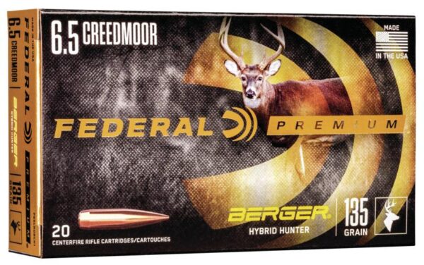 Federal Classic Hunter Berger Hybrid Rifle Ammunition 6.5 Creedmoor 135 gr BTHP 2775 fps 20/ct