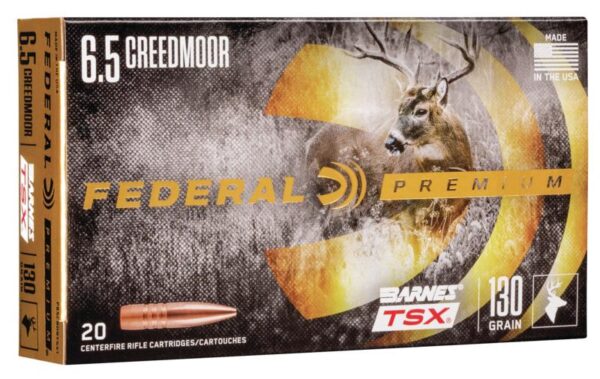 Federal Classic Hunter Barnes TSX Rifle Ammunition 6.5 Creedmoor 130 gr TSX 2825 fps 20/ct