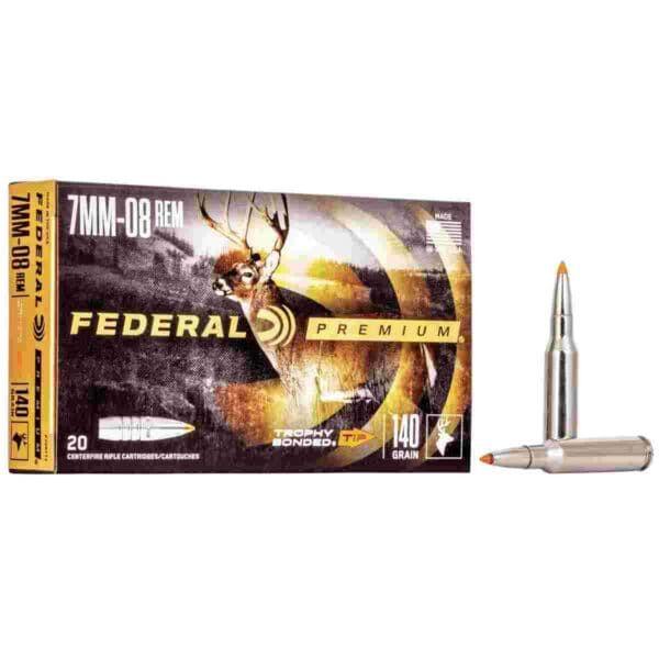 Federal Premium Vital-Shok Rifle Ammunition 7mm-08 Rem 140 gr TBT 2800 fps - 20/ct