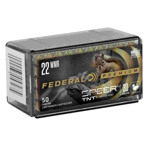 Federal Varmint & Predator Speer TNT Rimfire Ammunition .22 WMR 30 gr JHP 50/box