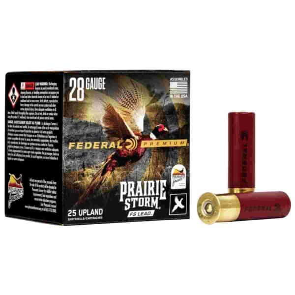 FEDERAL PREMIUM PRAIRIE STORM UPLAND 28GA 2 3/4" 1OZ 6 SHOT LEAD AMMO 25RD