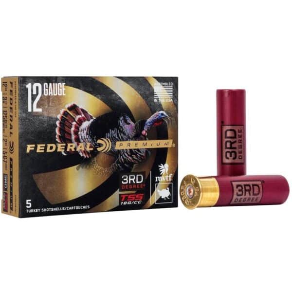 Federal 3rd Degree Shotshell 12ga 3-1/2 2oz  1250 fps  #5 #6 & #7 5/ct