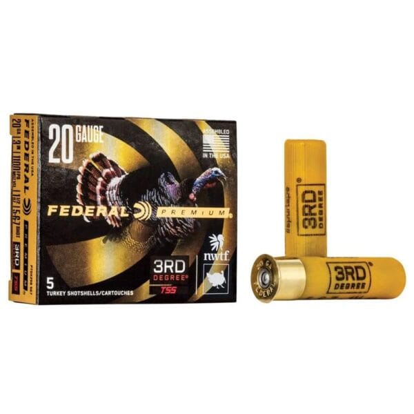 Federal 3rd Degree Shotshell 20ga 3 1-7/16oz 1100 fps  #5 #6 & #7 5/ct