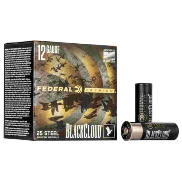 Federal Black Cloud FS Steel Shotshells 12ga.  3" 1-1/4oz  #2 1450 fps 25/ct