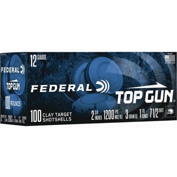 Federal Top Gun Shotshells 12ga 2-3/4" 1-1/8oz 1180 fps #7.5 100/ct