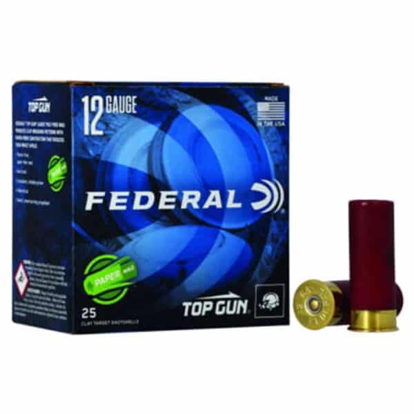 FEDERAL TOP GUN 12 GA 2 3/4 IN 1 1/8OZ 1200 FPS 7.5 PAPER WAD SS AMMO 25RD