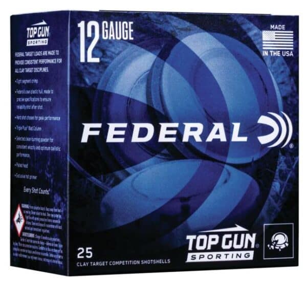 Federal Top Gun Sporting Shotshells 12ga 2-3/4" 1 oz 1250 fps #7.5 25/ct