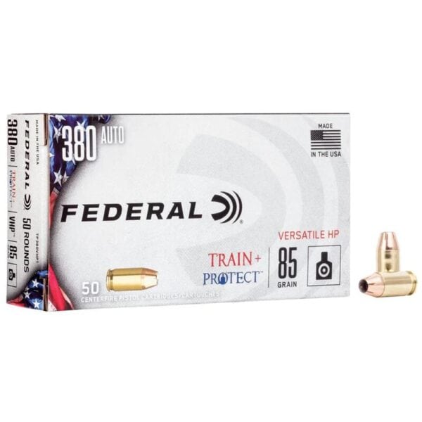 Federal Train & Protect Handgun Ammunition .380 Auto 85gr JHP 1000 fps 50/ct