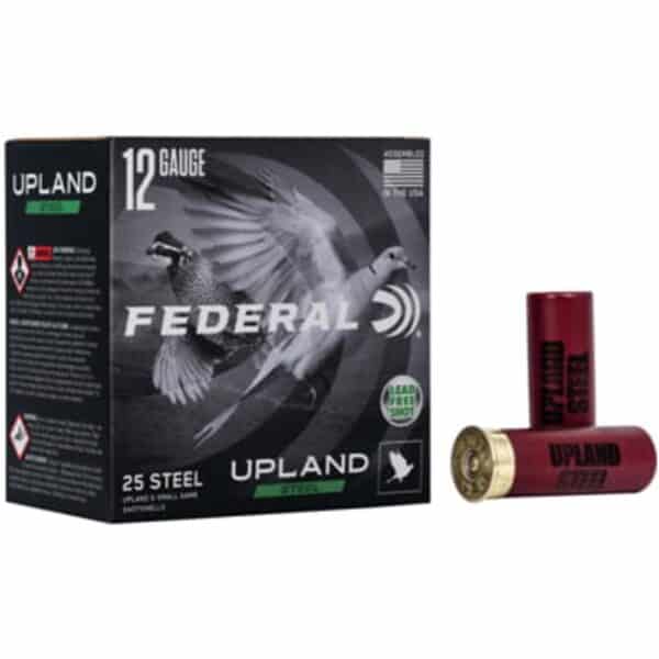 FEDERAL UPLAND STEEL 12GA 2 3/4IN 1 OZ 1330 FPS 7.5 PAPER WAD AMMO 25RD