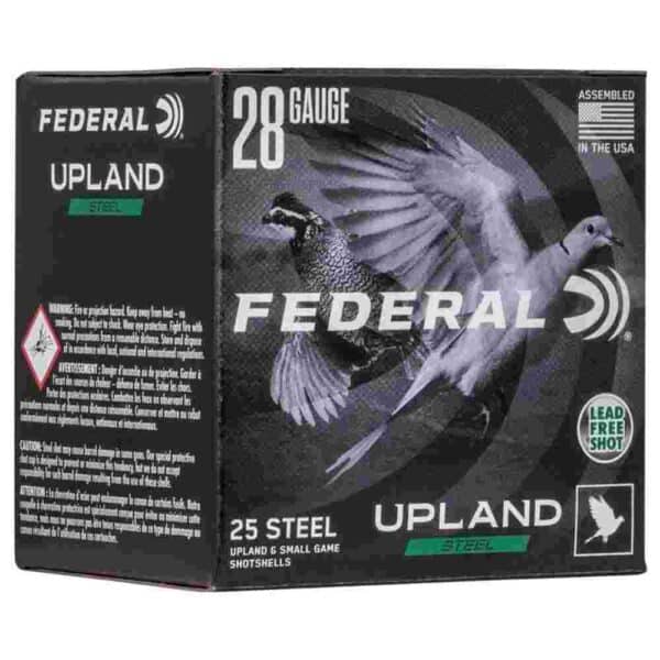 FEDERAL FIELD & RANGE STEEL 28GA 2 3/4" 5/8OZ 6 UPLAND STEEL AMMO 25RD