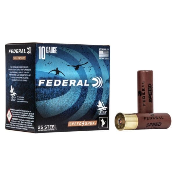 FEDERAL SPEED-SHOK HIGH VELOCITY STEEL 10GA 3-1/2" 1-1/2OZ 2 AMMO 25RD