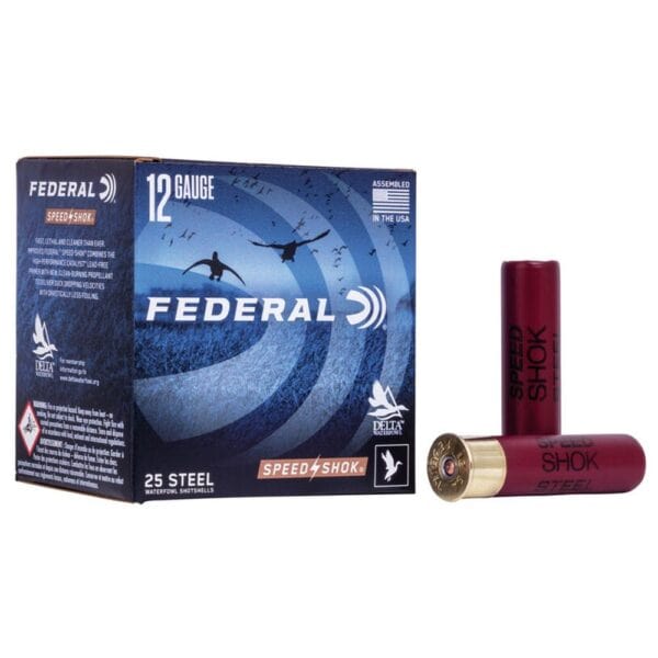 FEDERAL SPEED-SHOK HIGH VELOCITY STEEL 12GA 3-1/2" 1-1/2OZ BB AMMO 25RD