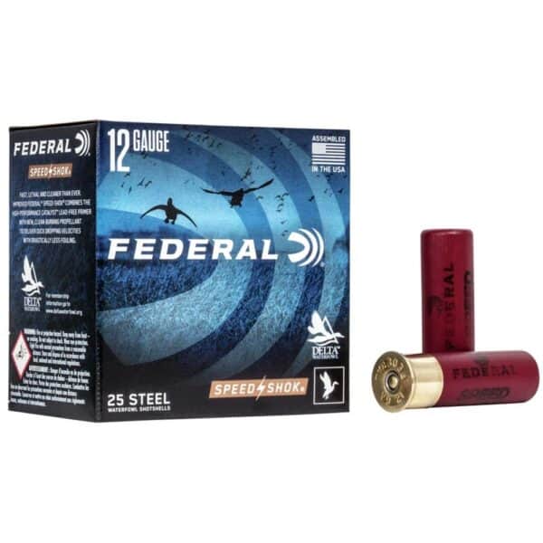 FEDERAL SPEED-SHOK HIGH VELOCITY STEEL 12GA 3" 1-1/4OZ 2 AMMO 25RD