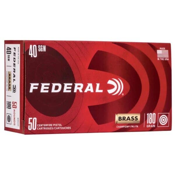 Federal Champion Handgun Ammunition .40 S&W 180 gr FMJ 50/Box