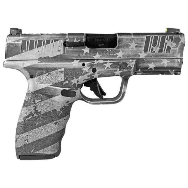 Springfield Hellcat Pro OSP "Distressed Flag White" Handgun 9mm Luger 15rd(2) Magazines 3.7" Barrel