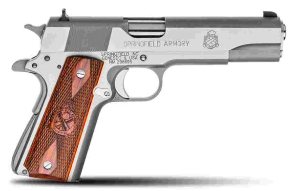 Springfield Mil Spec 1911 Handgun .45 Auto 7rd Magazine(2) 5" Barrel Stainless Steel CA Compliant