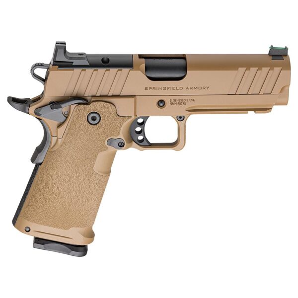 Springfield 1911 DS Prodigy Handgun 9mm Luger 17/20rd Magazines 4.25'' Barrel Coyote Brown